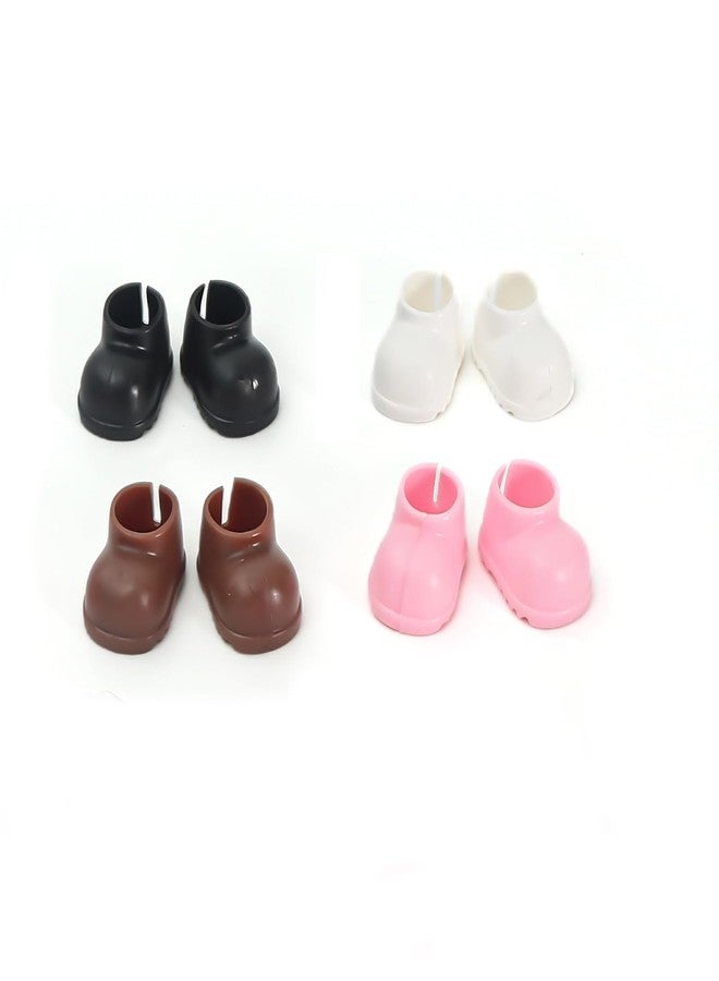 4PCS 15-17cm Doll Shoes for LABUBU, White, Black, red, and Brown, Four Colors of Shoes, Custom-Made for Labubu, Perfectly Fitting and Won't Fall Off.